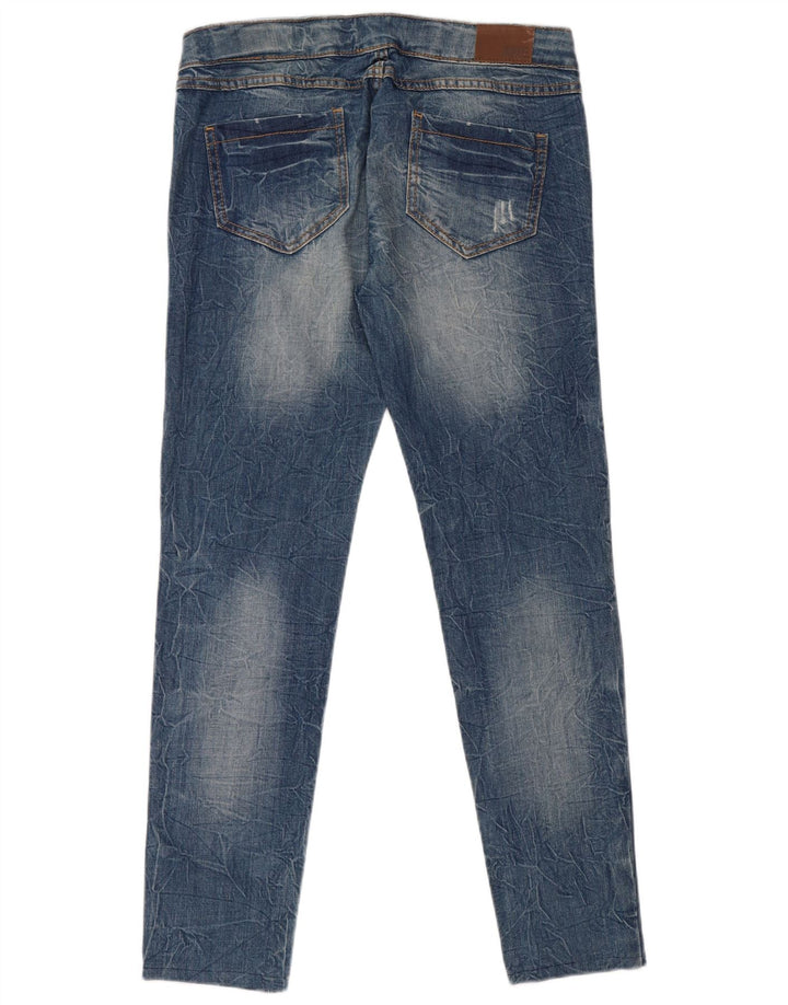 Jeans slim effetto consumato da donna Rifle IT 44 medio W34 L30 cotone blu