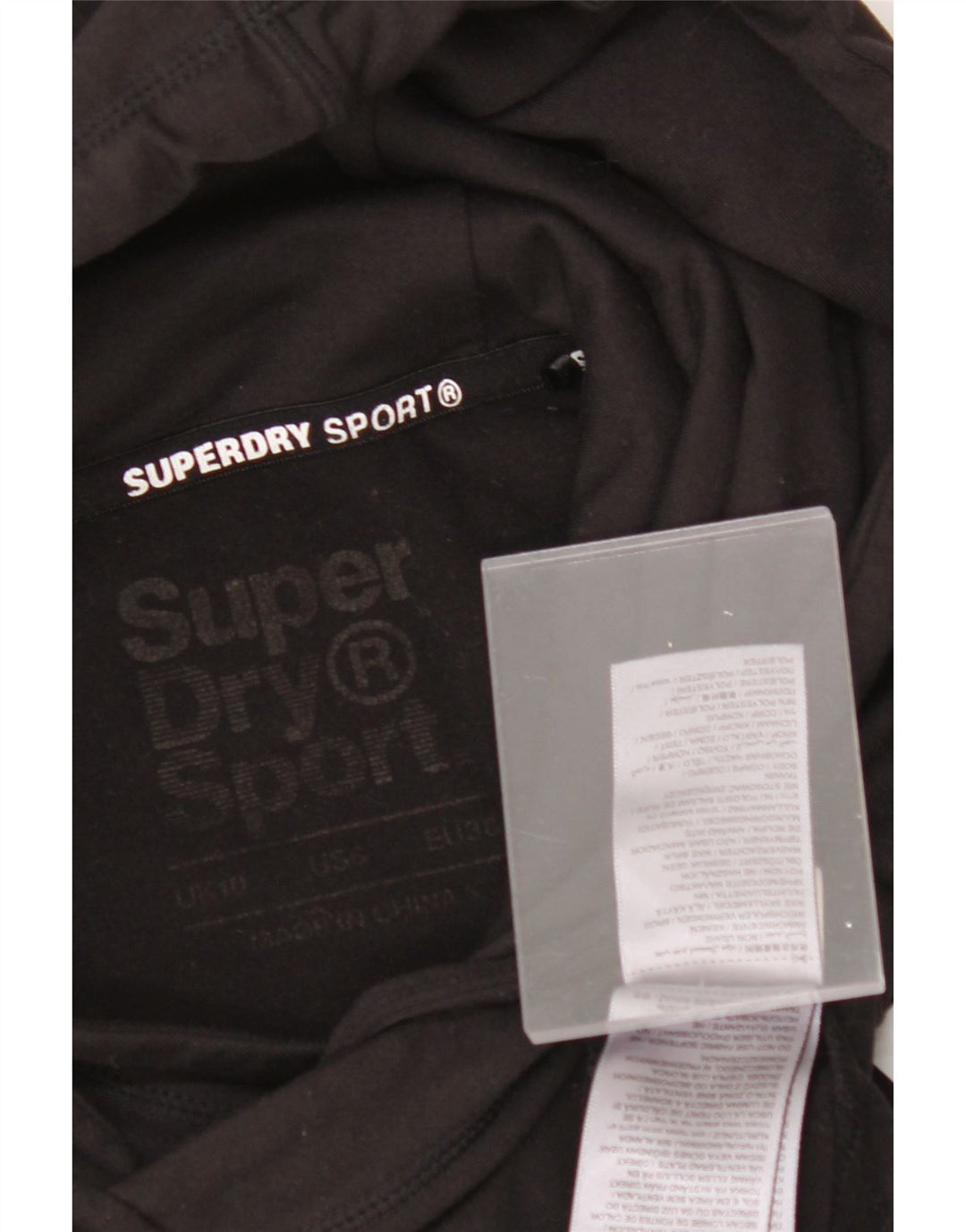 SUPERDRY Womens Graphic Hoodie Jumper UK 10 Small Black Polyester