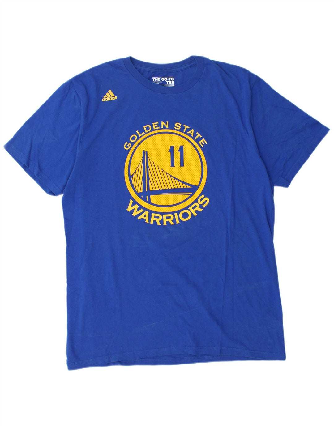 T-shirt grafica ADIDAS da uomo Golden State Warriors, grande, in cotone blu