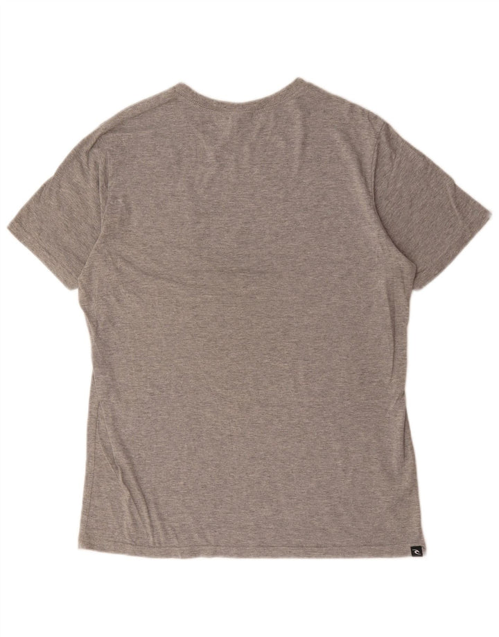 T-shirt da uomo Rip Curl Top piccolo in cotone chiazzato grigio