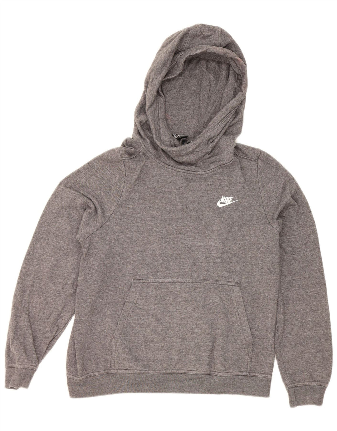 Felpa con cappuccio da donna Nike UK 14 cotone grigio medio