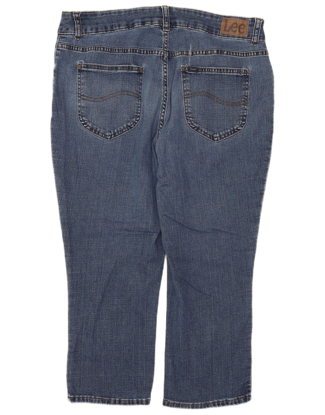 Jeans Capri da donna Lee US 18 2XL W36 L11 Cotone blu