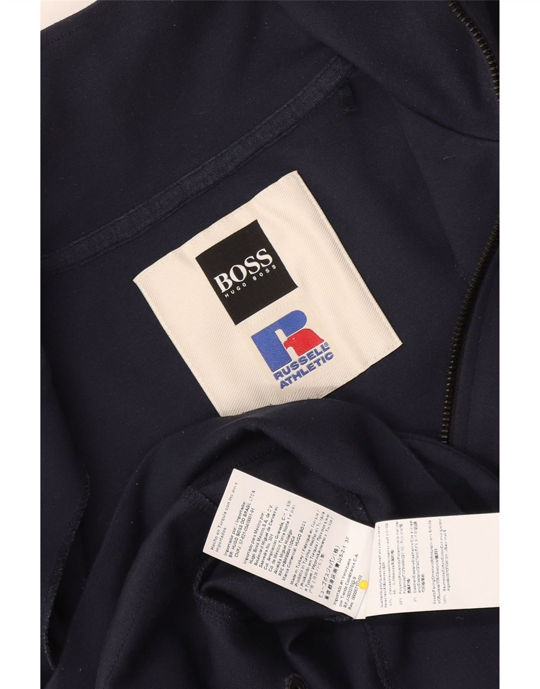 Giacca da tuta da uomo Hugo Boss in viscosa media blu navy