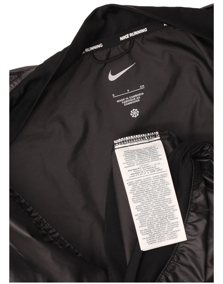 Giacca antipioggia Nike Running Graphic da donna UK 10 Small Black Colourblock