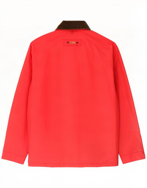 K-Way Mens Utility Jacket UK 38 Medium Red Colourblock Polyamide