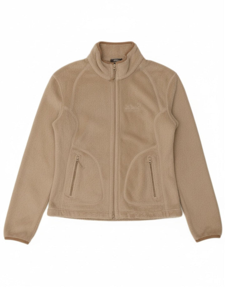 JACK WOLFSKIN Womens Fleece Jacket UK 10 Small Beige
