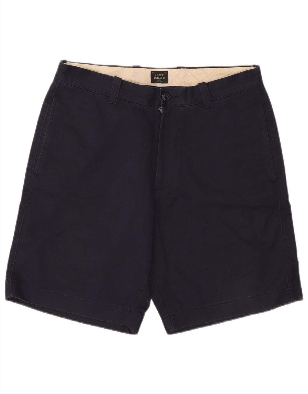 Pantaloncini chino rotti da uomo J. Crew W32 cotone blu navy medio