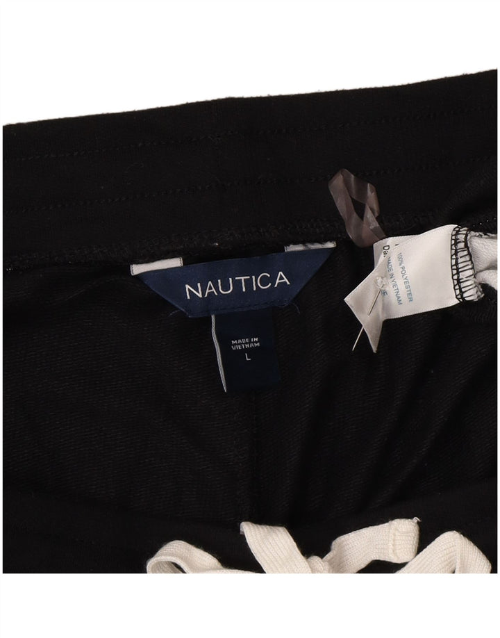 Pantaloni da tuta da donna Nautica UK 14 Large Nero Colourblock Poliestere