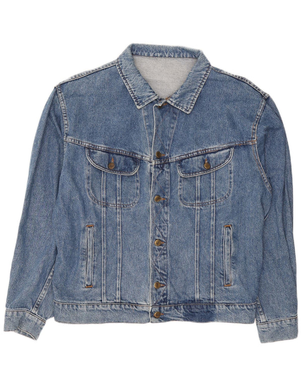 Giacca di jeans vintage da uomo UK 42 XL in cotone blu
