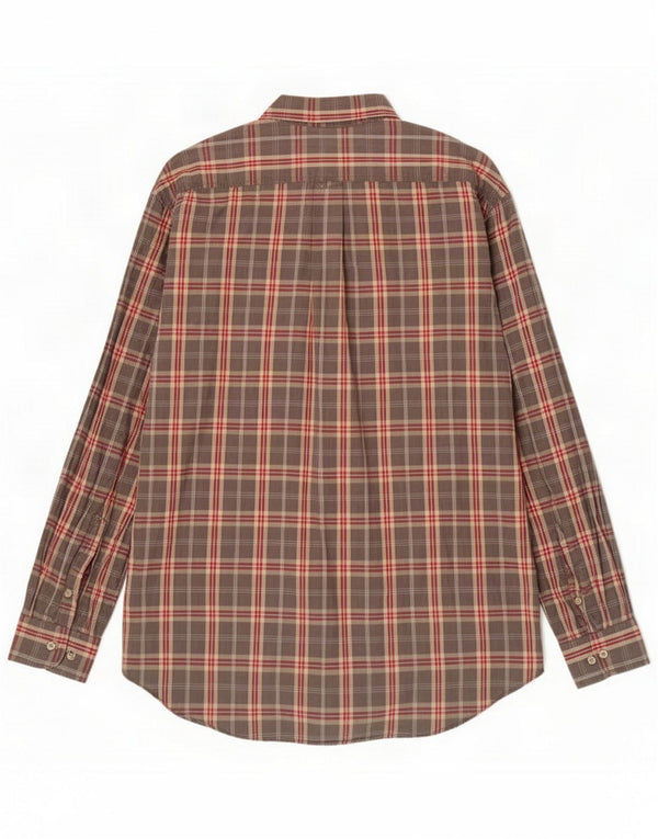 Camicia vintage da uomo XL in cotone scozzese grigio