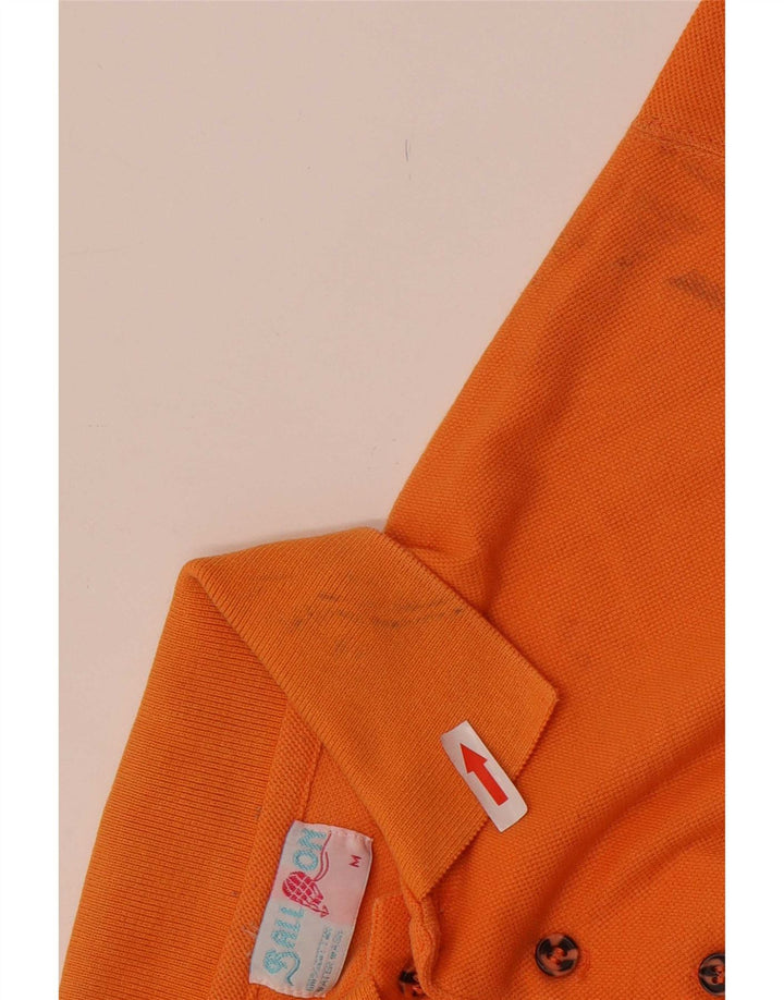 Polo da uomo Ball On in cotone arancione medio