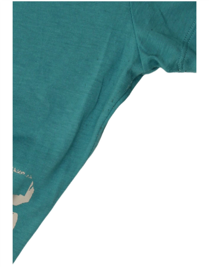 T-shirt grafica NIKE da donna slim fit UK 12 poliestere blu medio