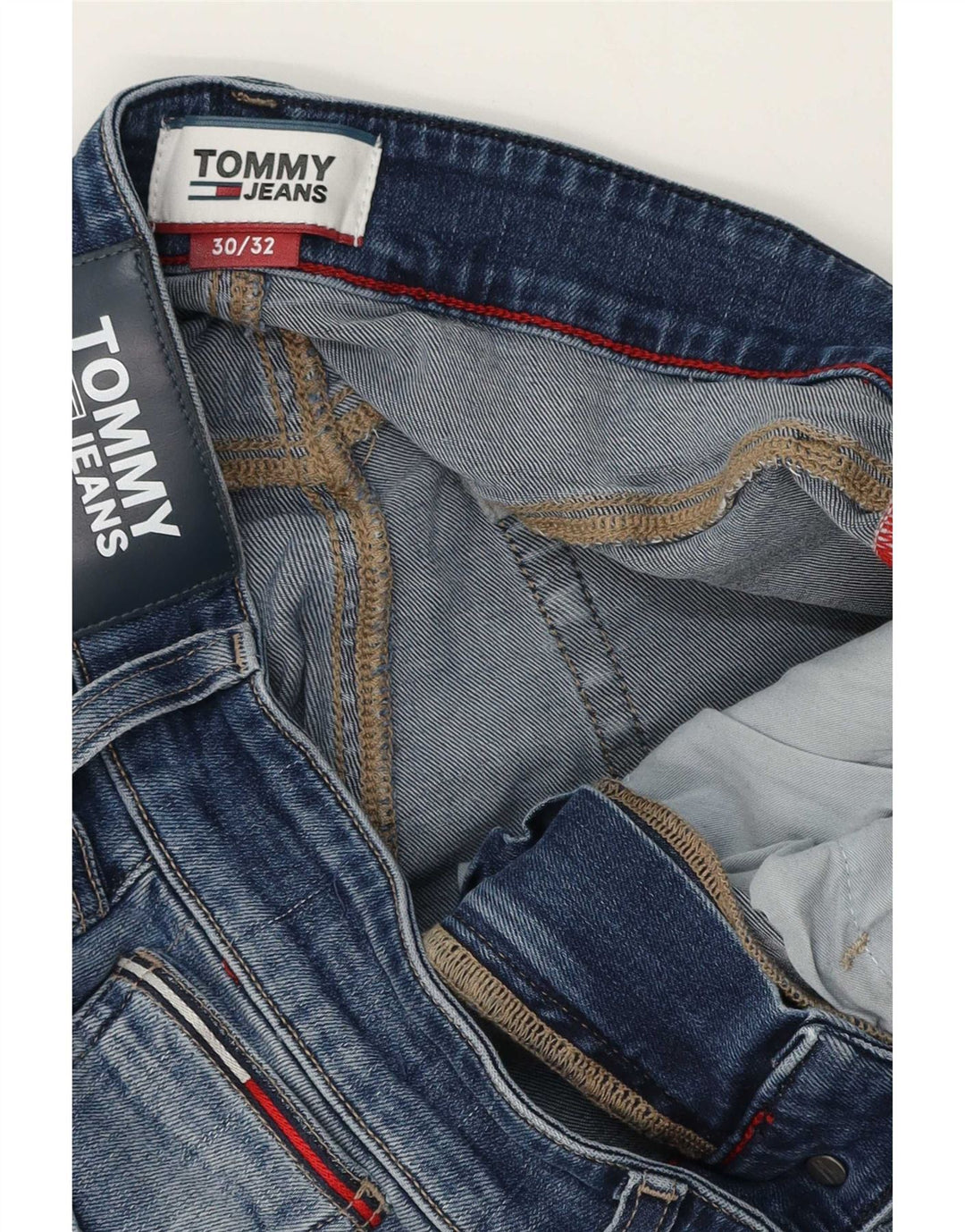 Jeans slim da uomo Tommy Hilfiger W30 L28 cotone blu