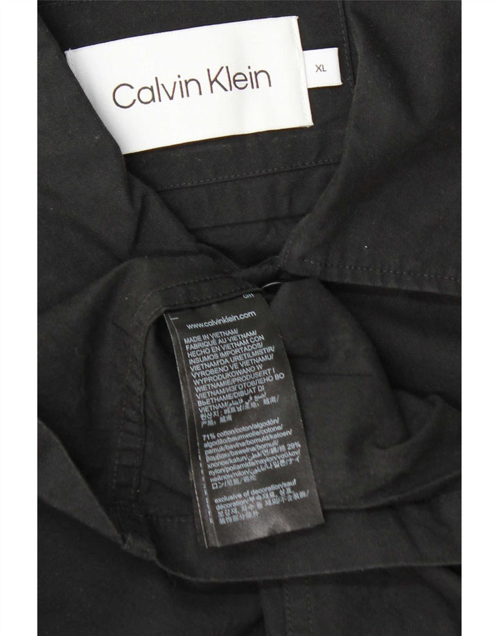 Camicia da uomo Calvin Klein XL in cotone nero