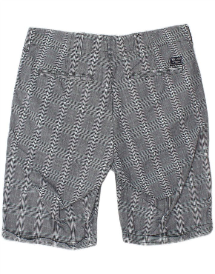 Pantaloncini chino da uomo WOOLRICH W31 cotone a quadri grigio medio