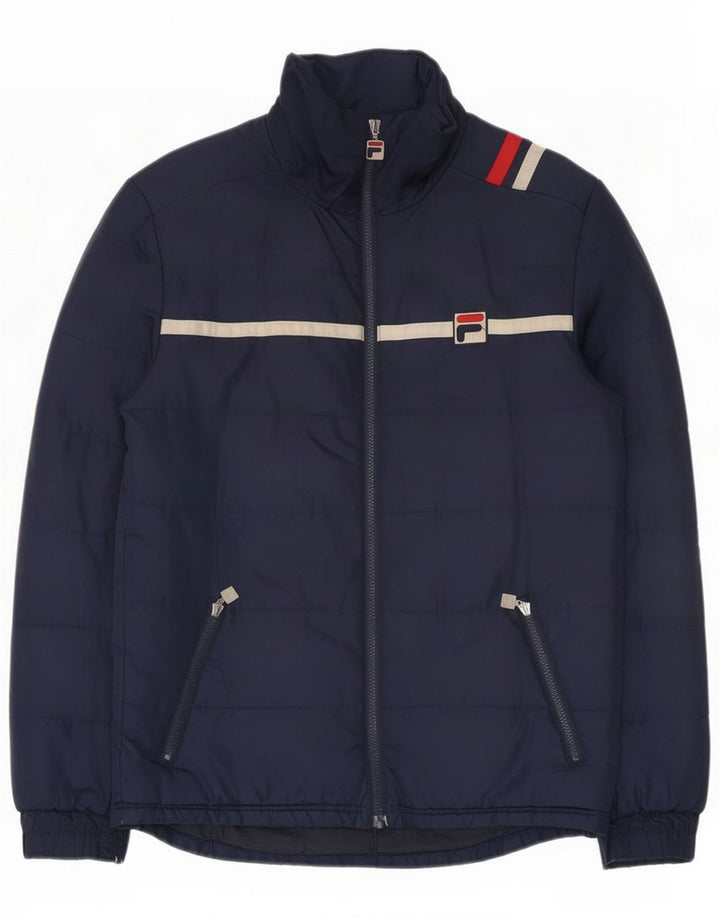 Giacca imbottita da uomo Fila UK 38 Medium Navy Blue Colourblock Poliestere