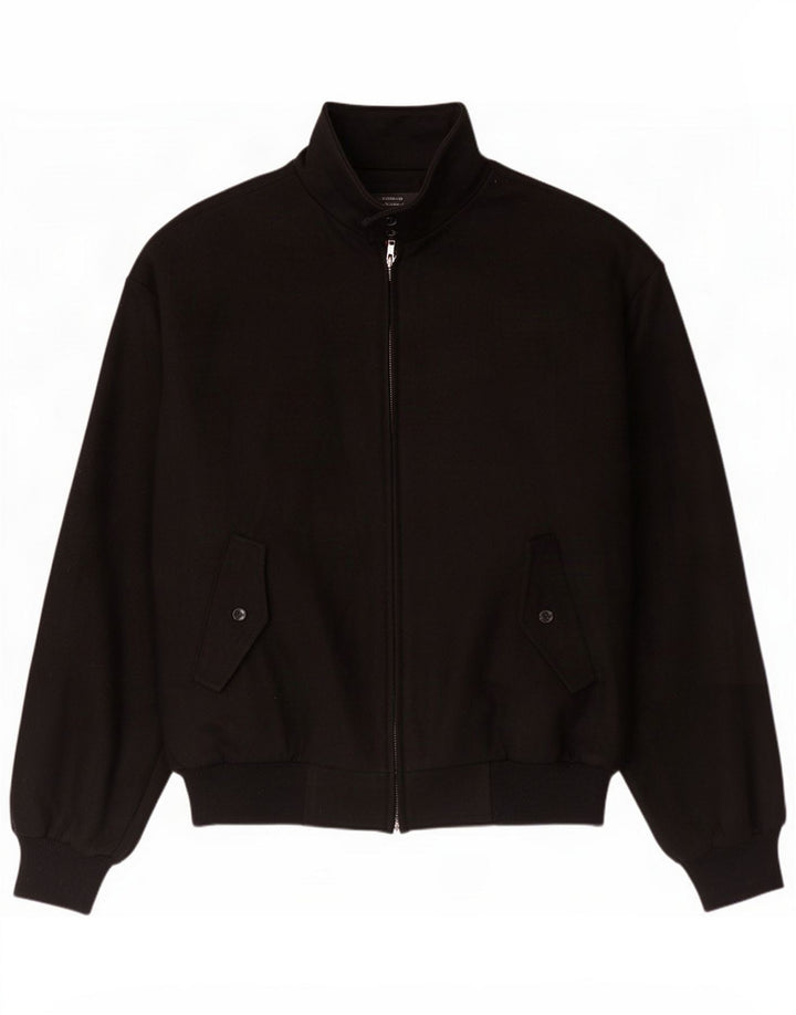 Giubbotto bomber vintage da uomo UK 40 grande in lana nera