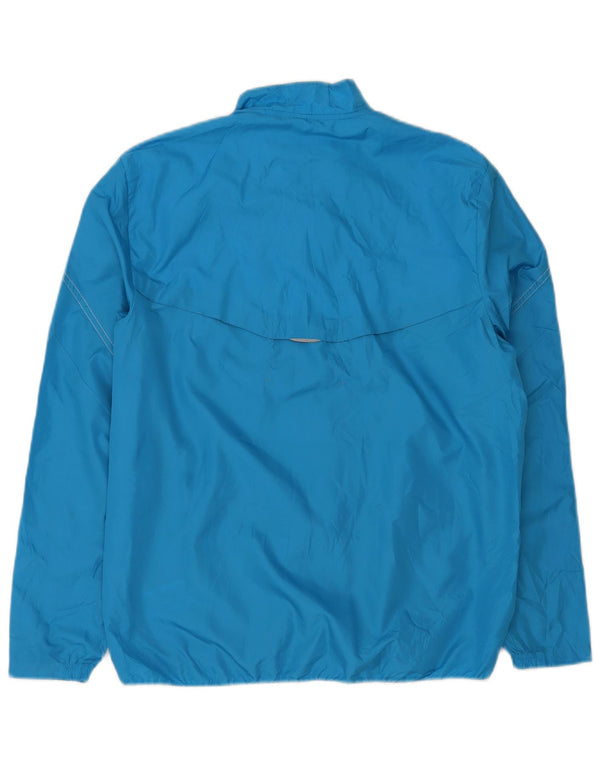Giacca superiore della tuta da uomo Adidas in poliestere blu medio