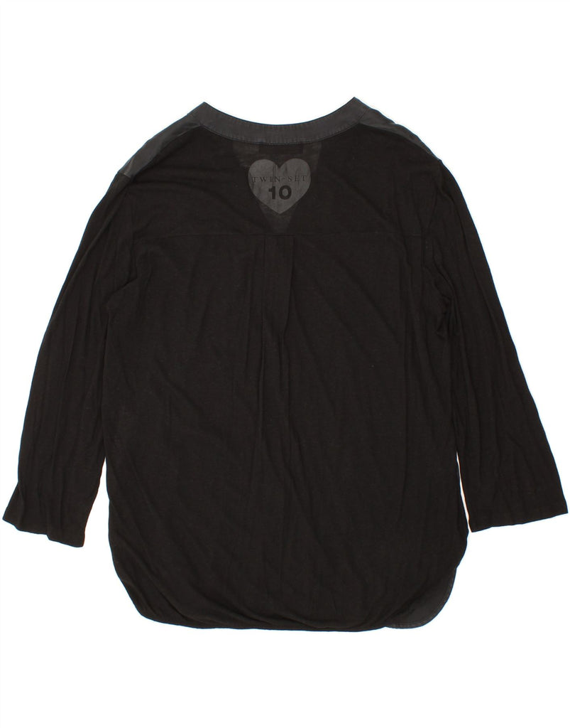 SIMONA BARBIERI Womens Twin-Set Pullover Shirt UK 16 Large Black Vintage Simona Barbieri and Second-Hand Simona Barbieri from Messina Hembry 