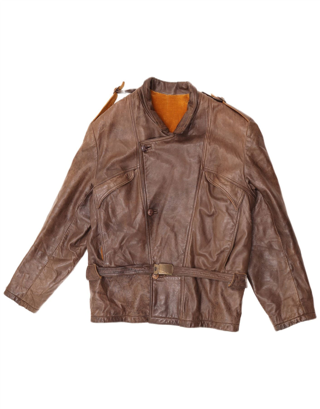 Giacca in pelle militare da donna Jean Gabriel IT 48 XL Marrone