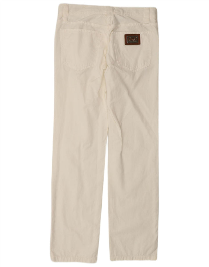 DOLCE & GABBANA Jeans dritti da uomo W34 L32 Cotone bianco