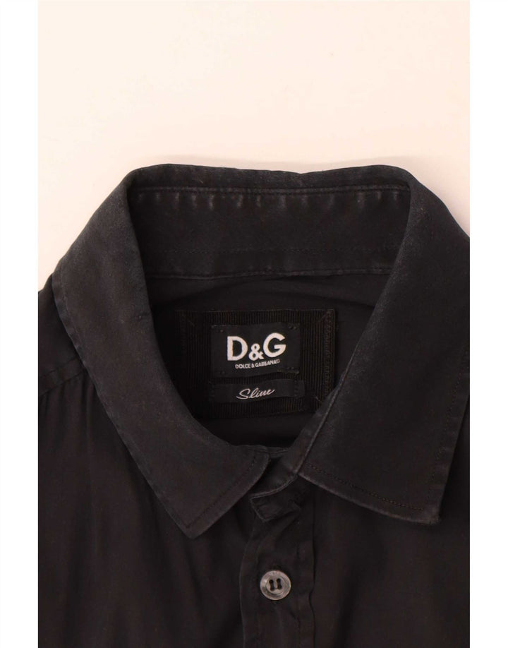 Camicia slim fit da uomo Dolce & Gabbana nera media