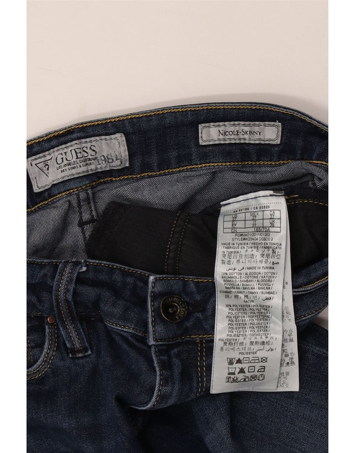 Jeans GUESS Donna Nicole Skinny W29 L30 Cotone Blu