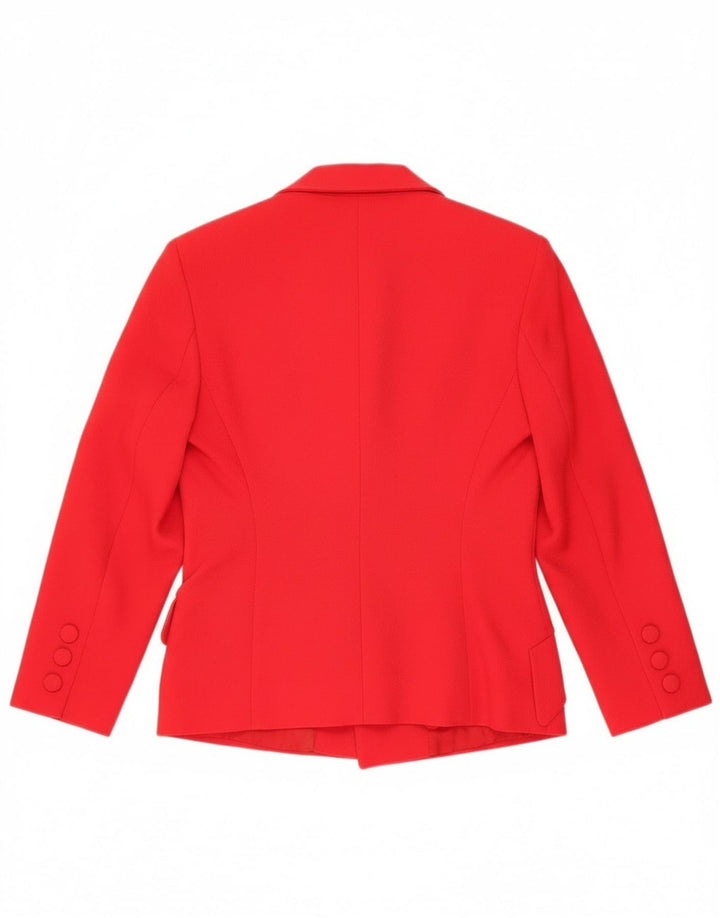 Giacca blazer vintage da donna a 4 bottoni IT 40 piccola in lana rossa