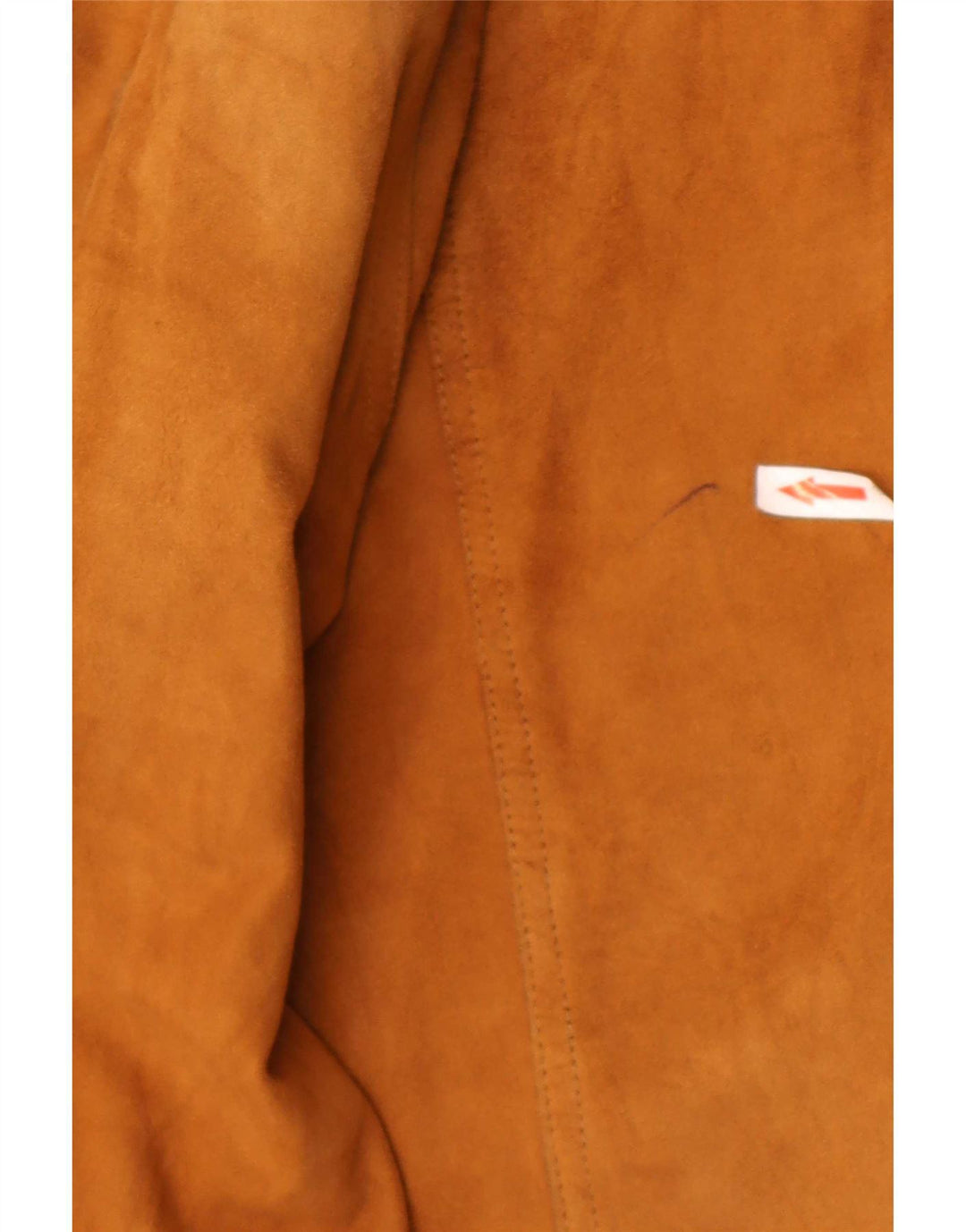 Giubbotto bomber vintage in pelle scamosciata da uomo IT 56 3XL in pelle marrone
