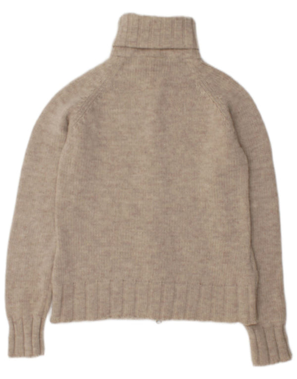 Laura Ashley Womens Cardigan Sweater UK 14 Medium Beige Wool
