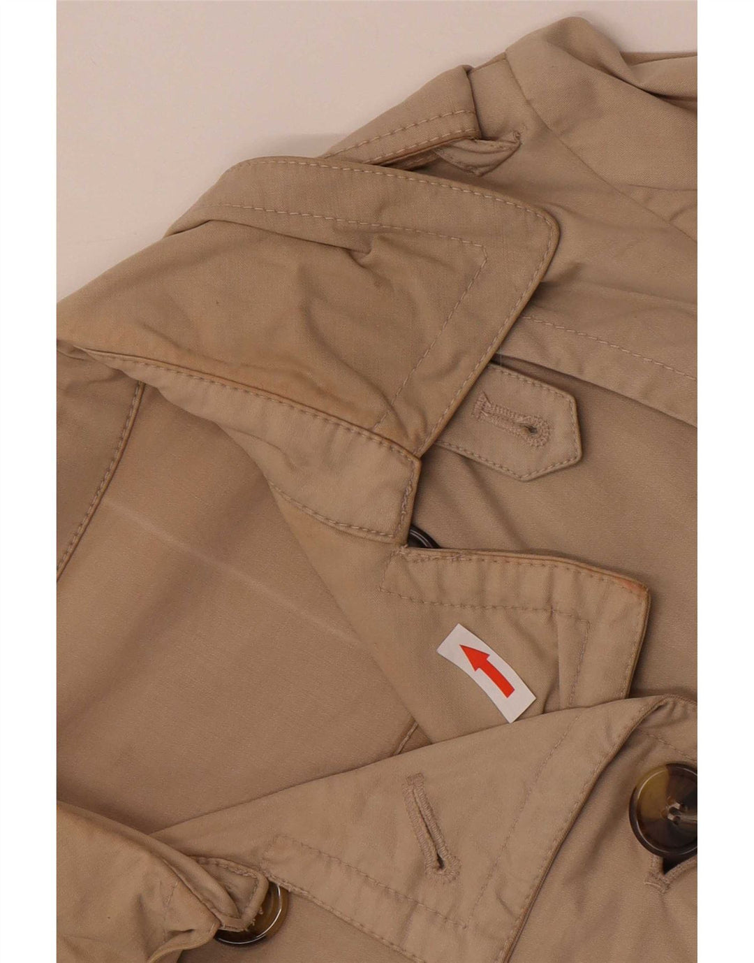 Trench corto doppiopetto da donna Massimo Dutti UK 14 Beige medio
