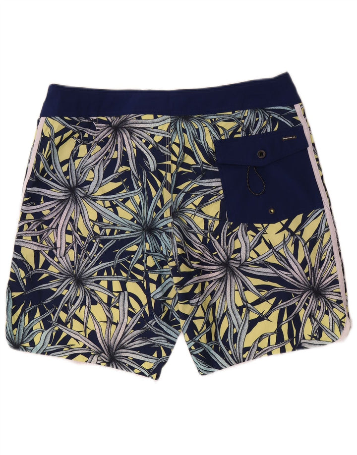 Pantaloncini da bagno da uomo Quiksilver grandi in poliestere floreale blu