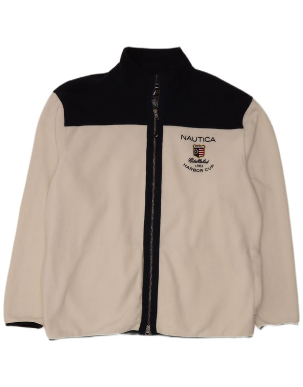 Giacca in pile da uomo Nautica UK 44 2XL Poliestere color block bianco