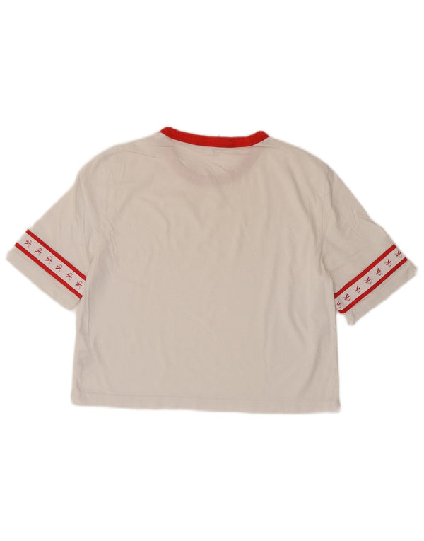 Maglietta grafica da donna Calvin Klein Jeans Top UK 6 XS White Colourblock