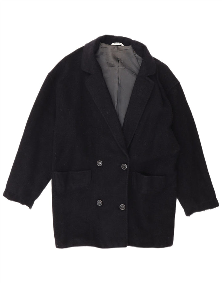 Accento By Marzotto Cappotto doppiopetto da donna IT 42 Medio Nero Lana