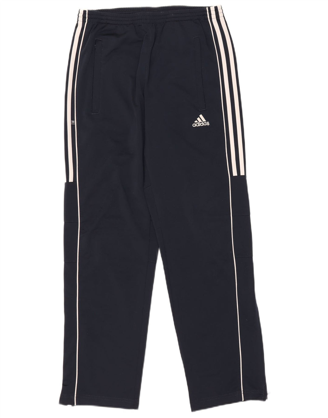 Pantaloni della tuta da ragazzo Adidas 13-14 anni in poliestere blu navy
