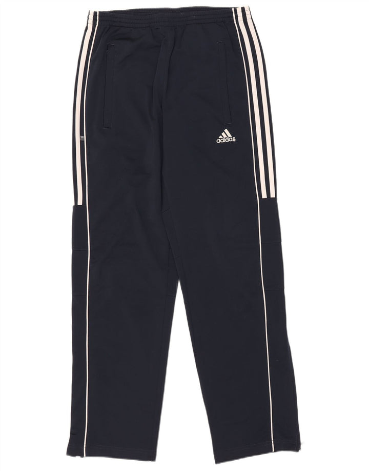 Pantaloni della tuta da ragazzo Adidas 13-14 anni in poliestere blu navy
