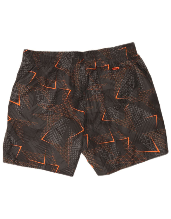Pantaloncini da bagno da uomo Lotto XL Poliestere geometrico grigio