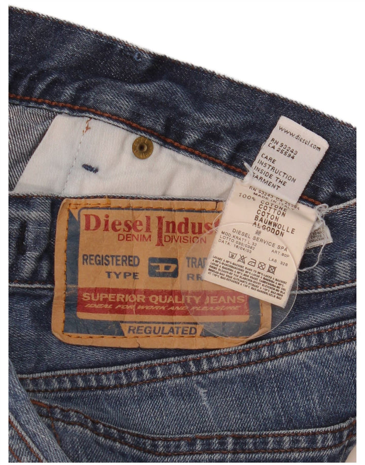 Pantaloncini di jeans da uomo Diesel W38 XL in cotone blu