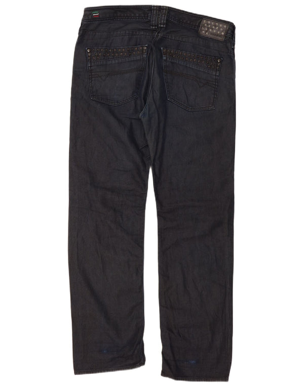 Jeans dritti da uomo Diesel W34 L32 in cotone blu navy