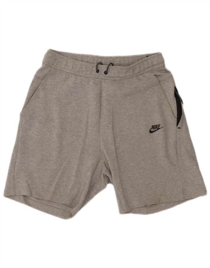 Pantaloncini sportivi Nike da uomo in cotone screziato grigio medio