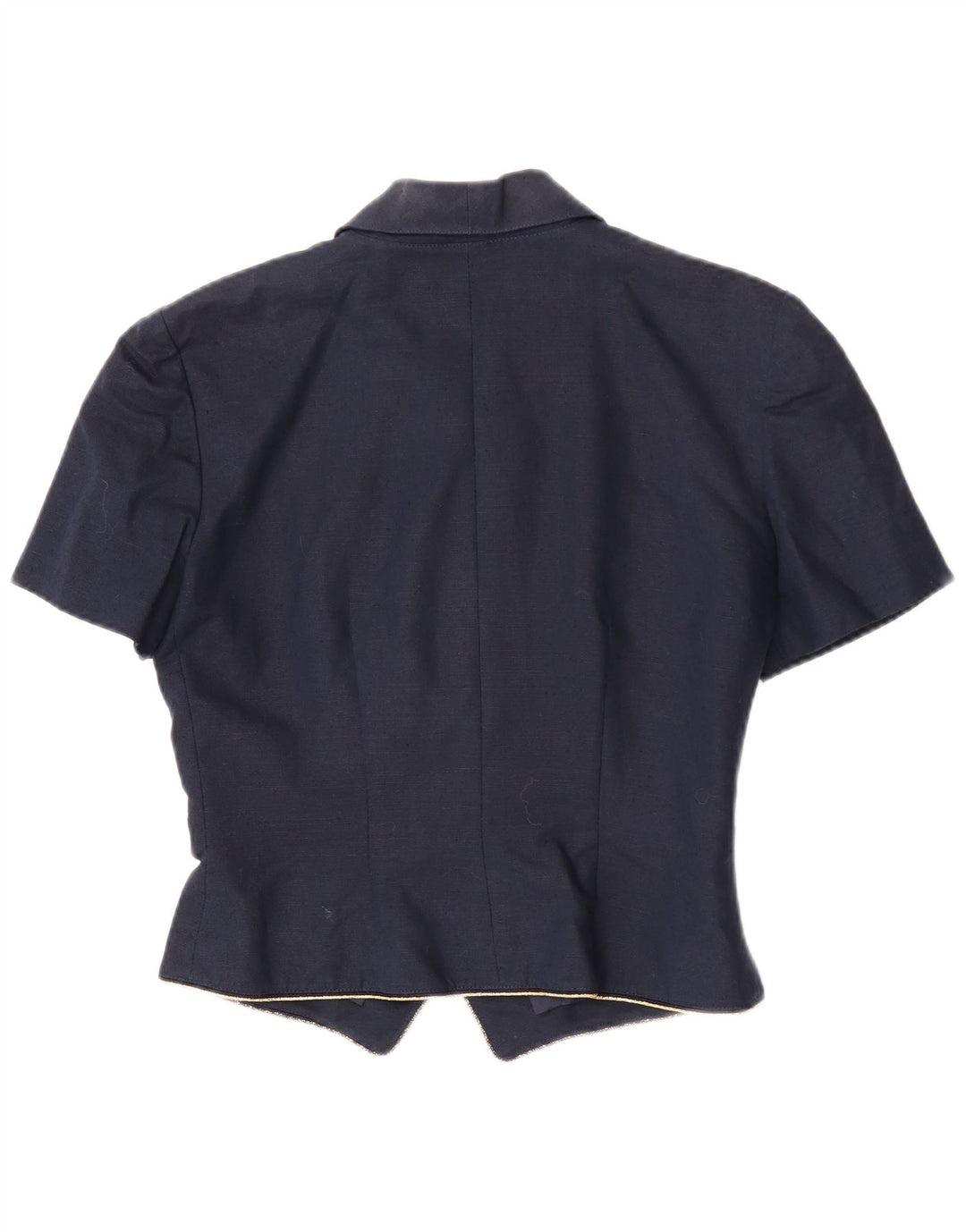 Luisa Spagnoli Maglia Cardigan Manica Corta Donna IT 42 Medio Blu Navy