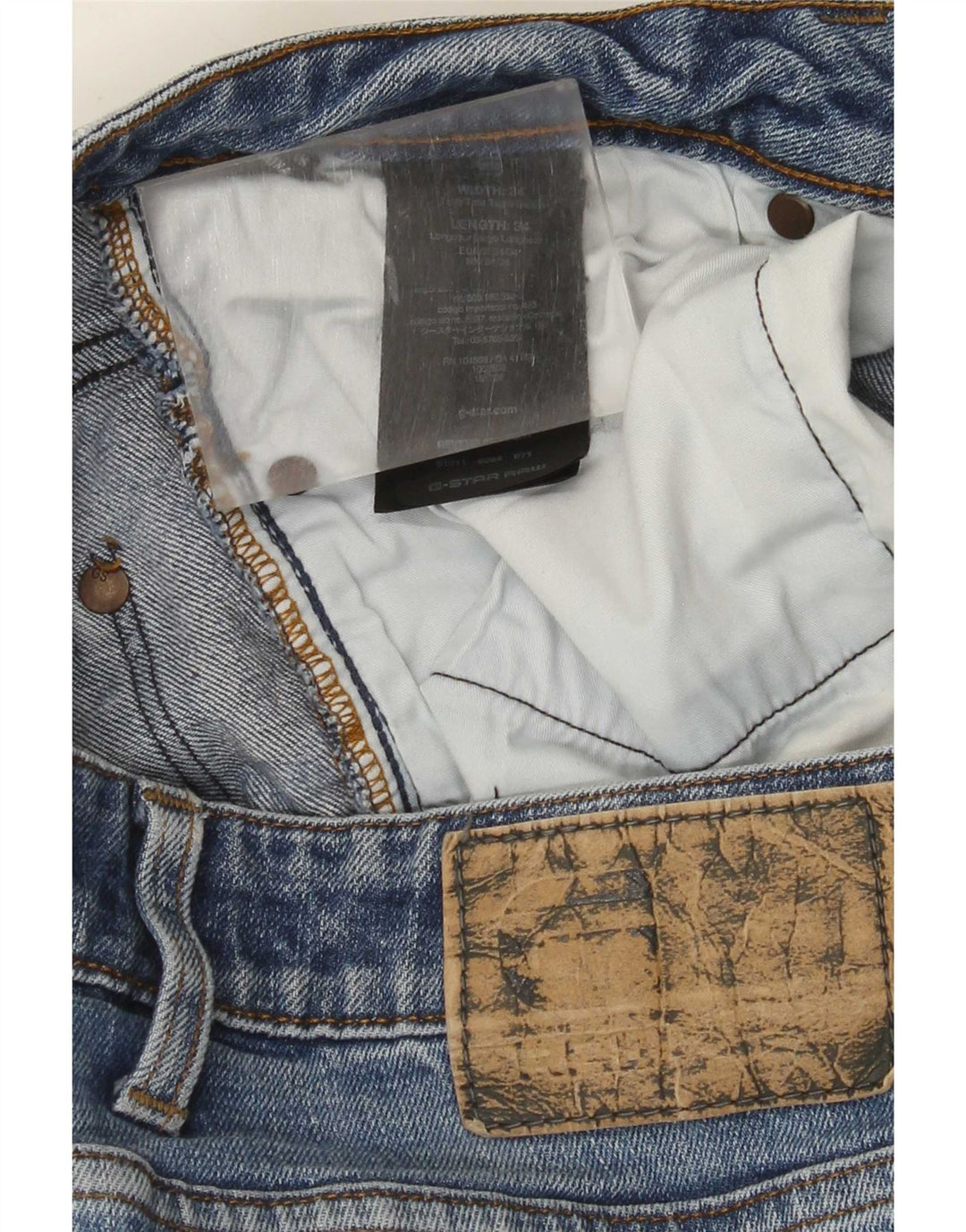 Jeans dritti da uomo G-Star W34 L34 cotone blu