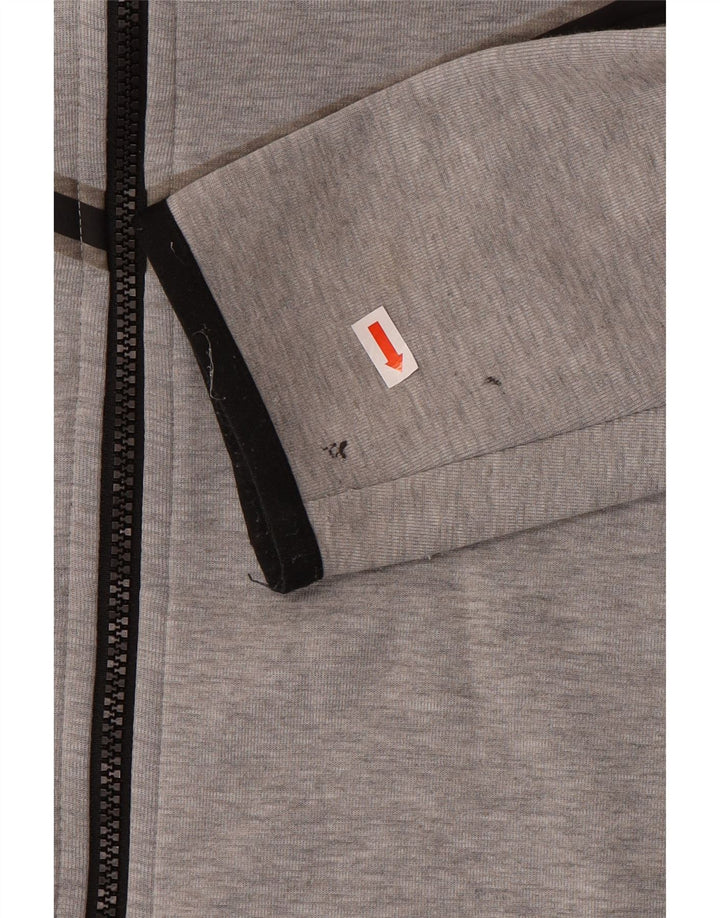 Felpa con cappuccio e zip Nike da uomo piccola in cotone grigio