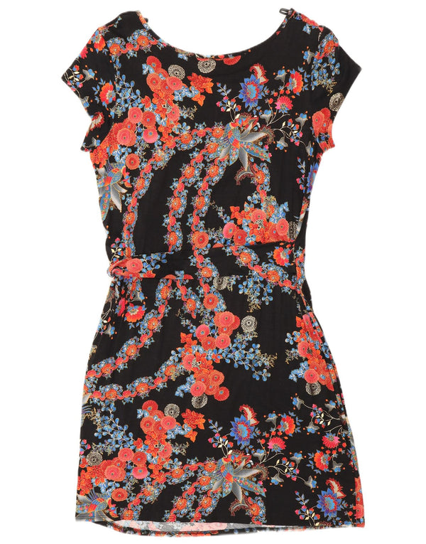 Abito avvolgente da donna Wallis UK 16 Grande viscosa floreale multicolore