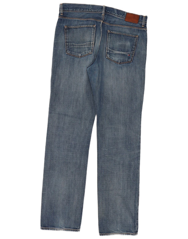 TOMMY HILFIGER Jeans dritti Mercer vestibilità regolare da uomo W34 L34 cotone blu