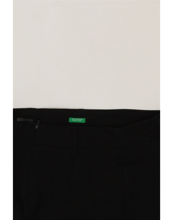 BENETTON Womens Midi Skirt IT 40 Small W28 Black Polyester Vintage Benetton and Second-Hand Benetton from Messina Hembry 