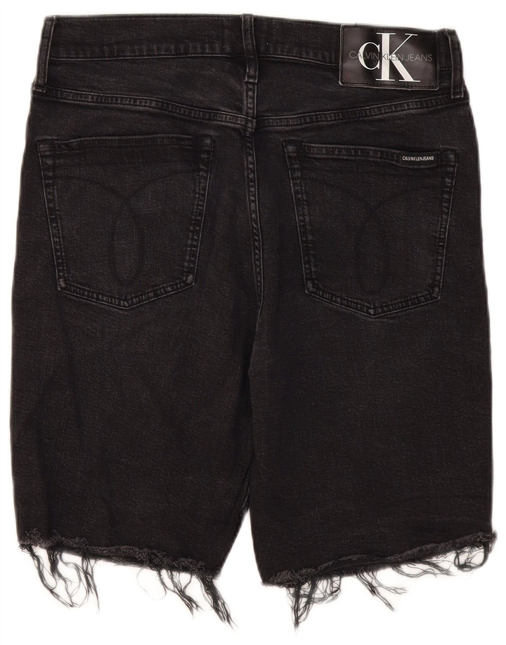 Pantaloncini di jeans da uomo Calvin Klein W31 cotone nero medio