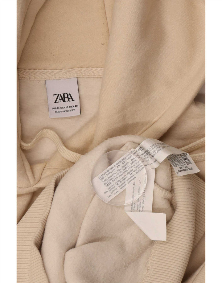 Maglione con cappuccio da uomo Zara in cotone beige medio