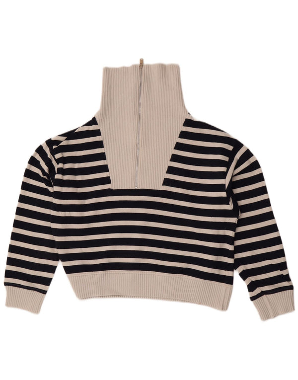 Maglione da donna Marks & Spencer con zip e collo UK 14 medio blu navy